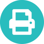 printer teal printer icon